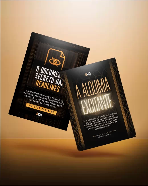 Os dois livros físicos do Copy Outbox Academy